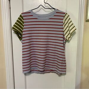 Madewell accent stripe tee